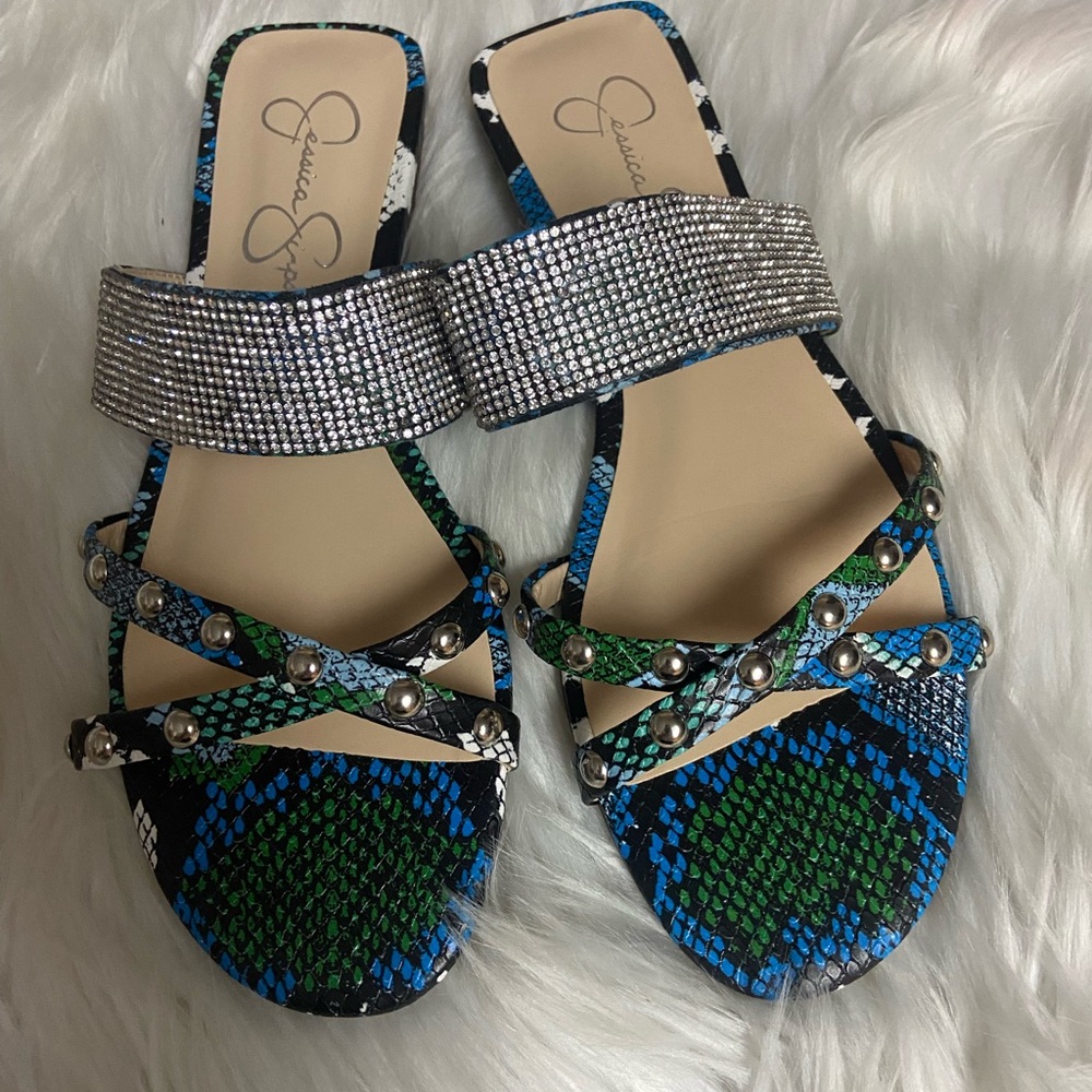 Jessica Simpson Fairia Snake Print Sandals